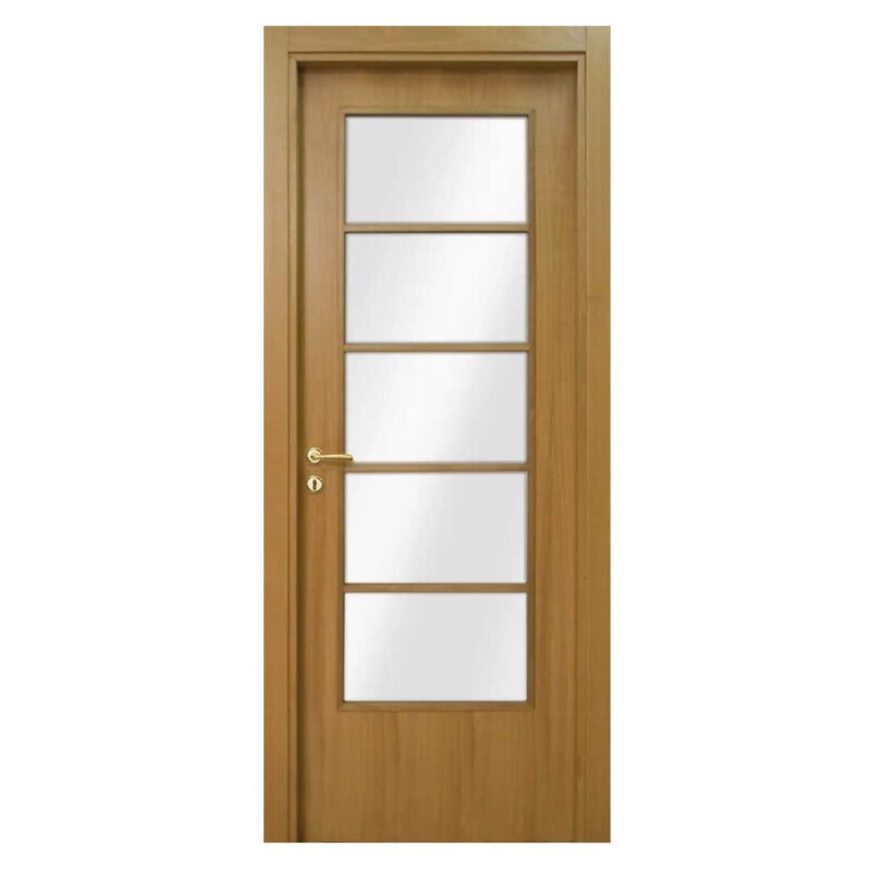 m-42-vr-vano-vetro-a-4-barre porta in legno